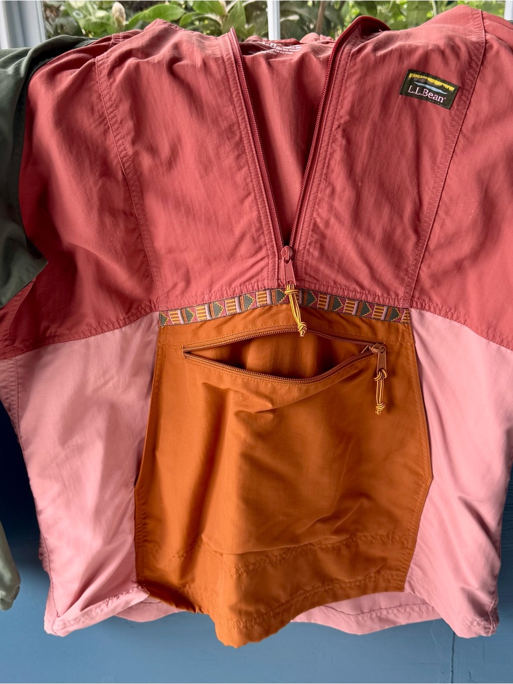 L.L. Bean Women's Multi-Color Mountain Classic Anorak - Clay, Ginger, Olive - Picture 2 of 5